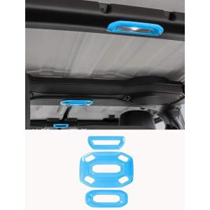 imageSavadicar Red Interior Accessories  Dome Light Trim Set for 20182023 Jeep Wrangler JL JLU 4XE ampamp Gladiator JT  Solid Color Interior Decor Upgrade Option 3PieceSky Blue
