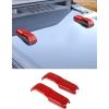 imageSavadicar 2Piece Blue Hood Hook Trim Cover for Jeep Wrangler JL JLU 4xe ampamp Gladiator JT 2018Present  Exterior Decorative Upgrade AccessoriesRed