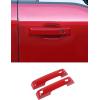 imageSavadicar 4Piece Carbon Fiber Finish Door Handle Cover Trim Set for 2021Present Ford F150 Outside Pull Handle Overlay Accent Exterior Styling Upgrade AccessoriesRed