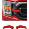 imageSavadicar 2Piece Red Grille Side Trim Cover for 2021Present Ford F150 Grille Extensions Overlay Accent Exterior Styling Upgrade AccessoriesRed