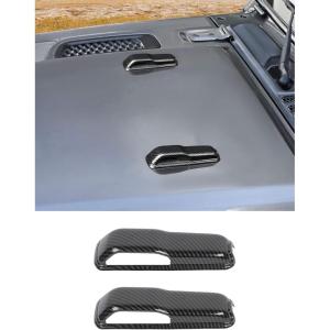 imageSavadicar 2Piece Blue Hood Hook Trim Cover for Jeep Wrangler JL JLU 4xe ampamp Gladiator JT 2018Present  Exterior Decorative Upgrade AccessoriesCarbon Fiber