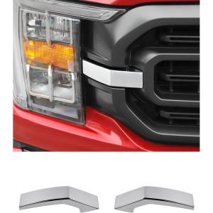 imageSavadicar 2Piece Red Grille Side Trim Cover for 2021Present Ford F150 Grille Extensions Overlay Accent Exterior Styling Upgrade AccessoriesChrome
