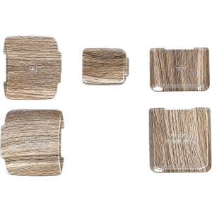 imageSavadicar 5Piece Center Console Power ampamp USB Outlet Trim Set for 2021Present Ford F150 Black Wood Grain Finish Center Console Power Outlet Lid Overlay Accents Interior Decorative AccessoriesWood Grain Finish