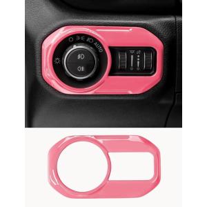 imageSavadicar Pink Interior Accessories  Headlight Switch Trim for 2018Present Jeep Wrangler JL JLU 4XE ampamp Gladiator JT  Solid Color Interior Decor Upgrade Option 1PiecePink