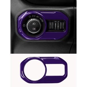 imageSavadicar Pink Interior Accessories  Headlight Switch Trim for 2018Present Jeep Wrangler JL JLU 4XE ampamp Gladiator JT  Solid Color Interior Decor Upgrade Option 1PiecePurple