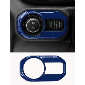 imageSavadicar Pink Interior Accessories  Headlight Switch Trim for 2018Present Jeep Wrangler JL JLU 4XE ampamp Gladiator JT  Solid Color Interior Decor Upgrade Option 1PieceBlue