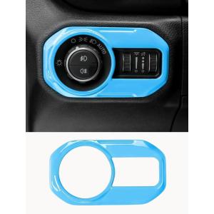 imageSavadicar Pink Interior Accessories  Headlight Switch Trim for 2018Present Jeep Wrangler JL JLU 4XE ampamp Gladiator JT  Solid Color Interior Decor Upgrade Option 1PieceSky Blue