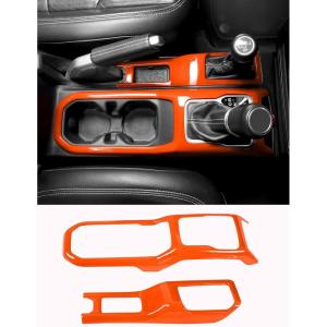 imageSavadicar Purple Interior Accessories  Gear Shift Panel Trim Set for 2018Present Jeep Wrangler JL JLU 4XE ampamp Gladiator JT  Solid Color Interior Decor Upgrade Option 2PieceOrange