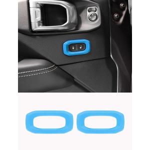 imageSavadicar Red Interior Accessories  Door Lock Button Bezel Trim Set for 2018Present Jeep Wrangler JL JLU 4XE ampamp Gladiator JT  Solid Color Interior Decor Upgrade Option 2PieceSky Blue