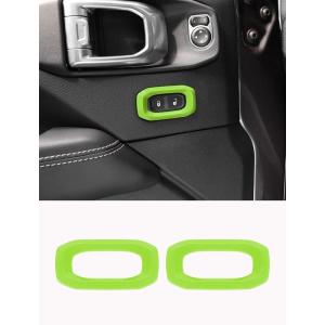 imageSavadicar Red Interior Accessories  Door Lock Button Bezel Trim Set for 2018Present Jeep Wrangler JL JLU 4XE ampamp Gladiator JT  Solid Color Interior Decor Upgrade Option 2PieceGreen