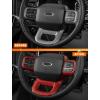 imageSavadicar Carbon Fiber Interior Accessories  Steering Wheel Trim Cover for Ford F150 2021present  Premium Texture Interior Decor Upgrade Option 1 PCRed Carbon Fiber