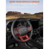 imageSavadicar Carbon Fiber Interior Accessories  Steering Wheel Trim Cover for Ford F150 2021present  Premium Texture Interior Decor Upgrade Option 1 PCRed Carbon Fiber