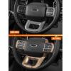 imageSavadicar Carbon Fiber Interior Accessories  Steering Wheel Trim Cover for Ford F150 2021present  Premium Texture Interior Decor Upgrade Option 1 PCWood Grain