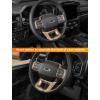 imageSavadicar Carbon Fiber Interior Accessories  Steering Wheel Trim Cover for Ford F150 2021present  Premium Texture Interior Decor Upgrade Option 1 PCWood Grain