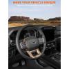 imageSavadicar Carbon Fiber Interior Accessories  Steering Wheel Trim Cover for Ford F150 2021present  Premium Texture Interior Decor Upgrade Option 1 PCWood Grain