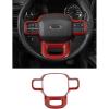 imageSavadicar Carbon Fiber Interior Accessories  Steering Wheel Trim Cover for Ford F150 2021present  Premium Texture Interior Decor Upgrade Option 1 PCRed Carbon Fiber