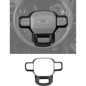 imageSavadicar Carbon Fiber Interior Accessories  Steering Wheel Trim Cover for Ford F150 2021present  Premium Texture Interior Decor Upgrade Option 1 PCCarbon Fiber