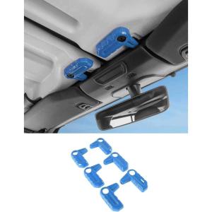 imageSavadicar Red Carbon Fiber Interior Accessories  Hardtop Latches Trim Cover for 2018Present Jeep Wrangler JL JLU 4XE amp Gladiator JT  Premium Texture Interior Decor Upgrade Option 6PieceSky Blue
