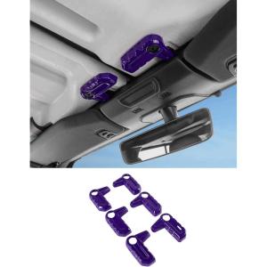 imageSavadicar Red Carbon Fiber Interior Accessories  Hardtop Latches Trim Cover for 2018Present Jeep Wrangler JL JLU 4XE amp Gladiator JT  Premium Texture Interior Decor Upgrade Option 6PiecePurple