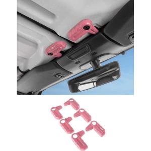 imageSavadicar Red Carbon Fiber Interior Accessories  Hardtop Latches Trim Cover for 2018Present Jeep Wrangler JL JLU 4XE amp Gladiator JT  Premium Texture Interior Decor Upgrade Option 6PiecePink
