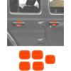 imageSavadicar 5Piece Pink Door Cup Trim Set for Jeep Wrangler JL JLU 4xe amp Gladiator JT 2018Present  Exterior Decorative Upgrade AccessoriesOrange