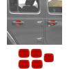 imageSavadicar 5Piece Pink Door Cup Trim Set for Jeep Wrangler JL JLU 4xe amp Gladiator JT 2018Present  Exterior Decorative Upgrade AccessoriesRed
