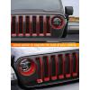 imageSavadicar 9Piece Silver Front Grill amp Headlight Trim Cover Set for Jeep Wrangler JL JLU 4xe amp Gladiator JT 20182023  Exterior Decorative Upgrade AccessoriesRed