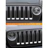 imageSavadicar 9Piece Silver Front Grill amp Headlight Trim Cover Set for Jeep Wrangler JL JLU 4xe amp Gladiator JT 20182023  Exterior Decorative Upgrade AccessoriesSilver