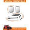 imageSavadicar Door Off Mirrors Compatible with Jeep Wrangler YJTJJKJL4XE amp Gladiator JT No Vibration or Wobble Door Side Hinge RearView Mirrors for Wider View amp Safe Driving Black