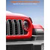 imageSavadicar Headlight Covers for 2024 Jeep Wrangler JL amp Gladiator JT  Personalize Your Vehicle Appearance with Headlamps Bezels Exterior Trim Accessories BlackRed