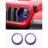 imageSavadicar Headlight Covers for 2024 Jeep Wrangler JL amp Gladiator JT  Personalize Your Vehicle Appearance with Headlamps Bezels Exterior Trim Accessories BlackPurple