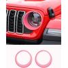 imageSavadicar Headlight Covers for 2024 Jeep Wrangler JL amp Gladiator JT  Personalize Your Vehicle Appearance with Headlamps Bezels Exterior Trim Accessories BlackPink
