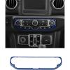 imageSavadicar Pink Interior Accessories  Infotainment HVAC Climate Control Panel Bezel Trim for 20182023 Jeep Wrangler JL JLU 4XE amp Gladiator JT  Solid Color Interior Decor Upgrade Option 1 PCBlue