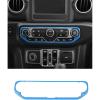 imageSavadicar Pink Interior Accessories  Infotainment HVAC Climate Control Panel Bezel Trim for 20182023 Jeep Wrangler JL JLU 4XE amp Gladiator JT  Solid Color Interior Decor Upgrade Option 1 PCSky Blue
