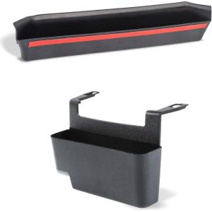 imageSavadicar 2 Pack Interior Storage Organizer Kits for 2024 2025 Jeep Wrangler JL JLU 4XE amp Gladiator JT Maximize Incar Storage Space with ABS Container Accessories in Black