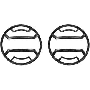 imageSavadicar 2Piece Black Headlight Cover for Jeep Wrangler JL JLU 4xe amp Gladiator JT 2018Present  Exterior Styling Upgrade AccessoriesCarbon Fiber