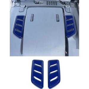 imageSavadicar 2Piece Green Hood Vent Trim Cover for Jeep Wrangler JL JLU 4xe amp Gladiator JT 2018Present  Exterior Decorative Upgrade AccessoriesBlue