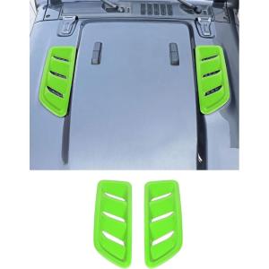 imageSavadicar 2Piece Green Hood Vent Trim Cover for Jeep Wrangler JL JLU 4xe amp Gladiator JT 2018Present  Exterior Decorative Upgrade AccessoriesGreen