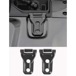 imageSavadicar 2Piece Pink Hood Hinge Trim Cover for Jeep Wrangler JL JLU 4xe amp Gladiator JT 2018Present  Exterior Decorative Upgrade AccessoriesCarbon Fiber