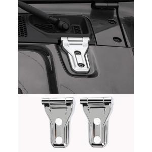 imageSavadicar 2Piece Pink Hood Hinge Trim Cover for Jeep Wrangler JL JLU 4xe amp Gladiator JT 2018Present  Exterior Decorative Upgrade AccessoriesChrome