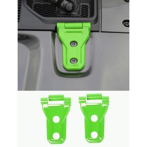 imageSavadicar 2Piece Pink Hood Hinge Trim Cover for Jeep Wrangler JL JLU 4xe amp Gladiator JT 2018Present  Exterior Decorative Upgrade AccessoriesGreen