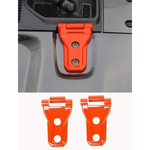 imageSavadicar 2Piece Pink Hood Hinge Trim Cover for Jeep Wrangler JL JLU 4xe amp Gladiator JT 2018Present  Exterior Decorative Upgrade AccessoriesOrange