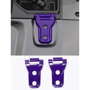 imageSavadicar 2Piece Pink Hood Hinge Trim Cover for Jeep Wrangler JL JLU 4xe amp Gladiator JT 2018Present  Exterior Decorative Upgrade AccessoriesPurple