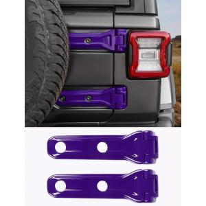 imageSavadicar 2Piece Pink Tailgate Hinge Trim Cover for Jeep Wrangler JL JLU 4xe amp Gladiator JT 2018Present  Exterior Rear Gate Hinge Accent Styling Easy Install Upgrade AccessoriesPurple