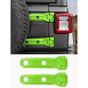 imageSavadicar 2Piece Pink Tailgate Hinge Trim Cover for Jeep Wrangler JL JLU 4xe amp Gladiator JT 2018Present  Exterior Rear Gate Hinge Accent Styling Easy Install Upgrade AccessoriesGreen