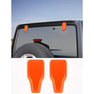imageSavadicar 2Piece Pink Tailgate Window Hinge Trim Cover for Jeep Wrangler JL JLU 4xe amp Gladiator JT 2018Present  Exterior Tailgate Glass Hinge Accent Upgrade AccessoriesOrange