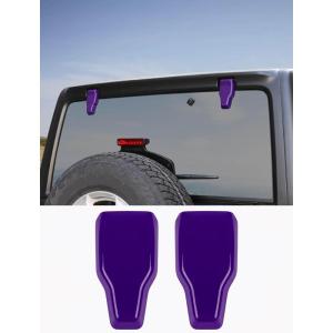 imageSavadicar 2Piece Pink Tailgate Window Hinge Trim Cover for Jeep Wrangler JL JLU 4xe amp Gladiator JT 2018Present  Exterior Tailgate Glass Hinge Accent Upgrade AccessoriesPurple