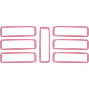 imageSavadicar 7Piece Blue Cowl Drain Hole Trim for Jeep Wrangler JL JLU 4xe amp Gladiator JT 2018Present  Cowl Vent Bezel Accent Exterior Styling Upgrade AccessoriesPink