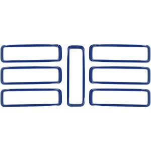 imageSavadicar 7Piece Blue Cowl Drain Hole Trim for Jeep Wrangler JL JLU 4xe amp Gladiator JT 2018Present  Cowl Vent Bezel Accent Exterior Styling Upgrade AccessoriesBlue