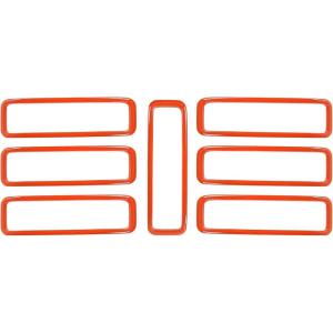 imageSavadicar 7Piece Blue Cowl Drain Hole Trim for Jeep Wrangler JL JLU 4xe amp Gladiator JT 2018Present  Cowl Vent Bezel Accent Exterior Styling Upgrade AccessoriesOrange